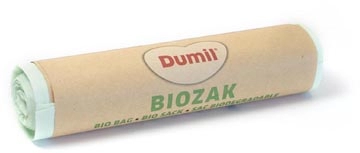 Een Dumil bio vuilniszak voor GFT, 16 micron, 60 l, rol van 8 stuks, groen koop je bij Muys Kantoor & Kado