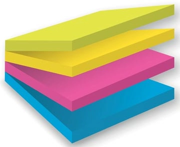 Een Post-it Super Sticky notes, 75 vel, ft 76 x 76 mm, blister van 4 blokken, geassorteerde kleuren koop je bij best4office