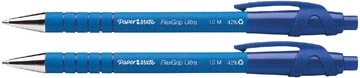 Een Paper Mate balpen Flexgrip Ultra RT medium, blauw, blister van 2 stuks koop je bij Muys Kantoor & Kado