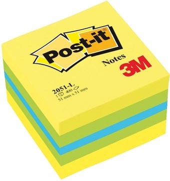 Een Post-it Notes mini kubus, 400 vel, ft 51 x 51 mm, groen koop je bij best4office