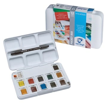 Een Van Gogh aquarelverf, pocket box met 12 halve napjes koop je bij best4office