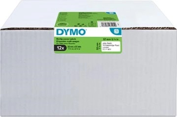 Een Dymo Value Pack: etiketten LabelWriter ft 57 x 32 mm, verwijderbaar, wit, doos van 12 x 1000 etiketten koop je bij best4office