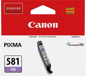 Een Canon inktcartridge CLI-581PB, 241 foto's, OEM 2107C001, photo blue koop je bij best4office