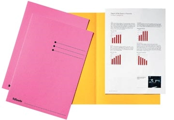 Een Esselte dossiermap roze, karton van 180 g/m², pak van 100 stuks koop je bij best4office