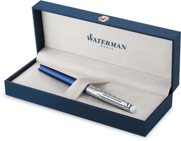 Een Waterman roller Hémisphère Deluxe Marine Blue met palladium detail koop je bij Muys Kantoor & Kado