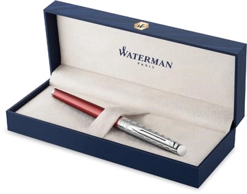 Een Waterman vulpen Hémisphère Deluxe Red met palladium detail koop je bij Muys Kantoor & Kado