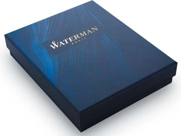 Een Waterman giftbox vulpen Expert black met palladium detail + blauw penzakje koop je bij Muys Kantoor & Kado