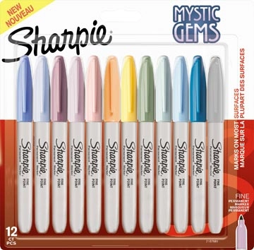 Een Sharpie Mystic Gems permanente marker, blister van 12 stuk koop je bij Muys Kantoor & Kado