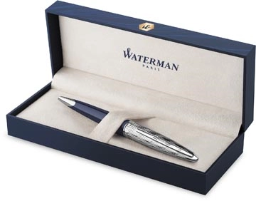 Een Waterman balpen Carène 22, medium, in giftbox, Blue CT koop je bij Muys Kantoor & Kado