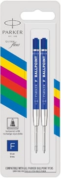 Een Parker Eco vulling voor balpen, fijn, blauw, blister van 2 stuks koop je bij best4office