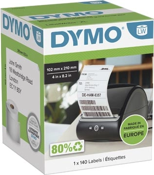 Een Dymo etiketten LabelWriter ft 102 x 210 mm (DHL), wit, 140 etiketten koop je bij best4office