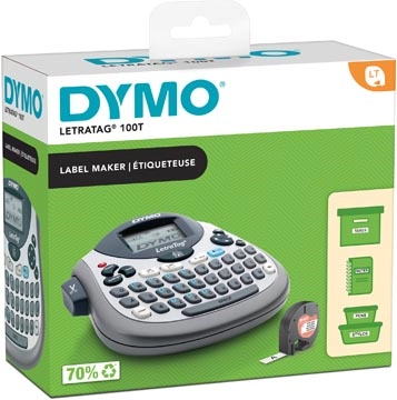 Een Dymo beletteringsysteem LetraTag LT-100T, inclusief 1 LT-tape, qwerty koop je bij best4office