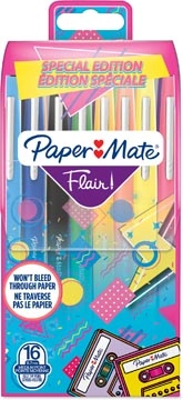 Een Paper Mate viltstift Flair Retro, blister van 16 stuks koop je bij best4office