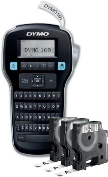 Een Dymo LabelManager 160 Value Pack: 1 x LabelManager 160P + 3 x D1 tape, qwerty koop je bij best4office