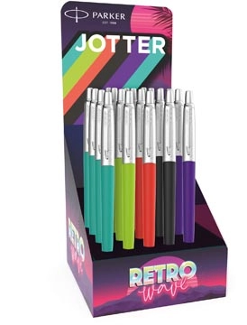 Een Parker Jotter Originals balpen, Retro Wave, display van 20 stuks, assorti koop je bij best4office