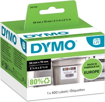 Een Dymo etiketten LabelWriter ft 70 x 54 mm, voor voedingsindustrie, wit, 400 etiketten koop je bij best4office