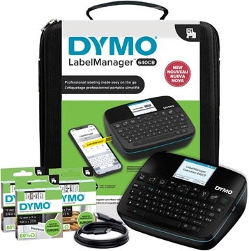 Een Dymo beletteringsysteem LabelManager Executive 640 CB, azerty, kitcase koop je bij Muys Kantoor & Kado