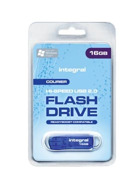 Een Integral Courier USB 2.0 stick, 16 GB koop je bij Muys Kantoor & Kado