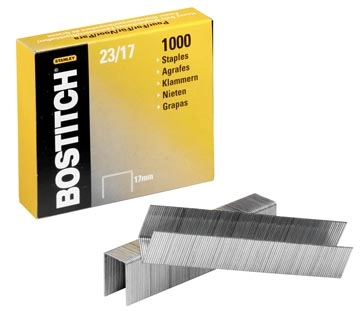 Een Bostitch nietjes 23-17-1M, 17 mm, verzinkt, voor 00540, HD-23L17, HD-12F koop je bij Muys Kantoor & Kado