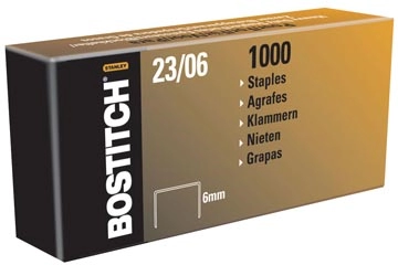 Een Bostitch nietjes 23-6-1M, 6 mm, verzinkt, voor PHD60, B310HDS, HD-23L17 koop je bij best4office