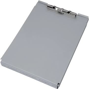 Een MAULcase klembordkoffer aluminium A4 staand, draait aan de onderzijde open (korte zijde) koop je bij Muys Kantoor & Kado