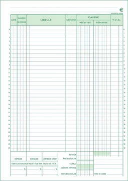 Een Exacompta kasboek, ft A4, Franstalig, dupli (50 x 2 vel) koop je bij best4office