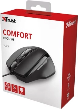 Een Trust Voca Comfort muis, zwart koop je bij best4office