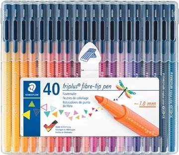 Een Staedtler viltstift Triplus Color, opstelbare box met 40 kleuren koop je bij best4office