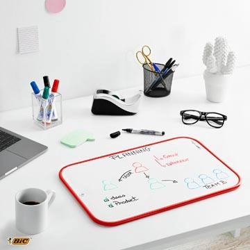 Een Bic Velleda whiteboard, ft 44 x 55 cm, droog uitwisbaar, dubbelzijdig en onbedrukt aan beide kanten koop je bij best4office