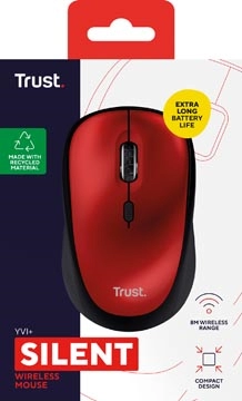 Een Trust YVI+ draadloze muis Eco, rood koop je bij best4office