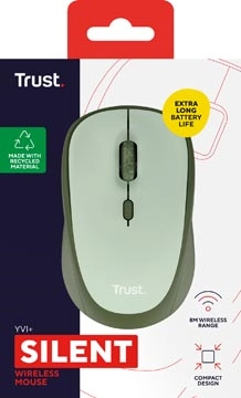 Een Trust YVI+ draadloze muis Eco, groen koop je bij best4office