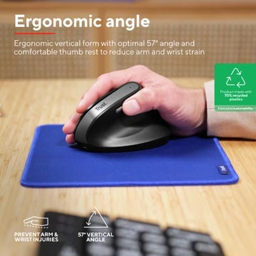 Een Trust Bayo II draadloze ergonomische muis, voor rechtshandigen koop je bij best4office