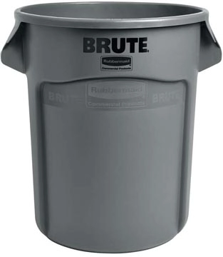 Een Rubbermaid afvalcontainer Brute, zonder deksel, 76 liter, grijs koop je bij Muys Kantoor & Kado