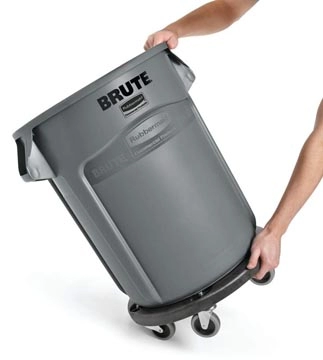 Een Rubbermaid afvalcontainer Brute, zonder deksel, 76 liter, grijs koop je bij Muys Kantoor & Kado