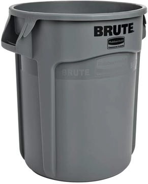 Een Rubbermaid afvalcontainer Brute, zonder deksel, 76 liter, grijs koop je bij Muys Kantoor & Kado