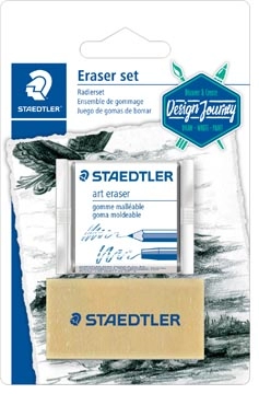 Een Staedtler set met 2 gommen, op blister koop je bij Muys Kantoor & Kado