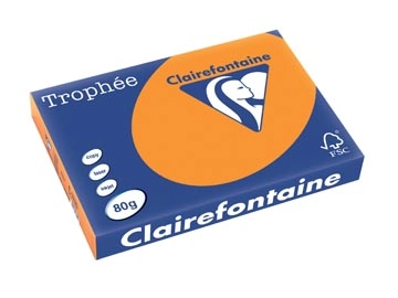 Een Clairefontaine Trophée Pastel, gekleurd papier, A3, 80 g, 500 vel, fluo oranje koop je bij best4office