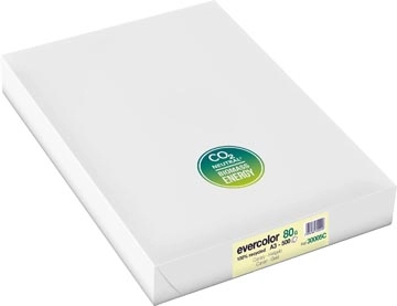 Een Clairefontaine Evercolor gekleurd gerecycleerd papier, A3, 80 g, 500 vel, geel koop je bij best4office