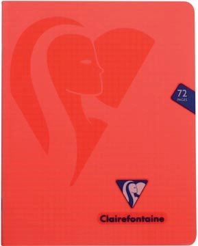 Een Clairefontaine schrift mimesys voor ft A5, 72 bladzijden, kaft in PP, geruit 5 mm, geassorteerde kleuren koop je bij best4office