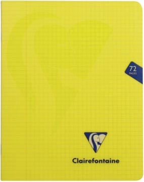 Een Clairefontaine schrift mimesys voor ft A5, 72 bladzijden, kaft in PP, geruit 5 mm, geassorteerde kleuren koop je bij best4office