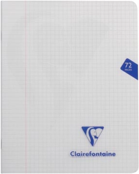 Een Clairefontaine schrift mimesys voor ft A5, 72 bladzijden, kaft in PP, geruit 5 mm, geassorteerde kleuren koop je bij best4office