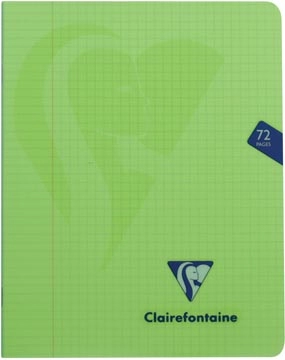 Een Clairefontaine schrift mimesys voor ft A5, 72 bladzijden, kaft in PP, geruit 5 mm, geassorteerde kleuren koop je bij best4office