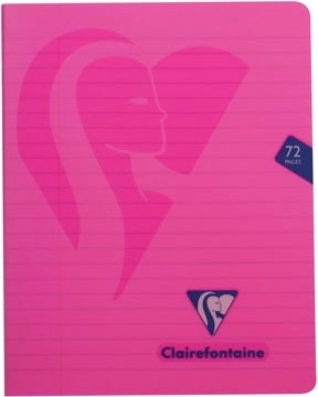 Een Clairefontaine schrift mimesys voor ft A5, 72 bladzijden, kaft in PP, gelijnd, geassorteerde kleuren koop je bij best4office