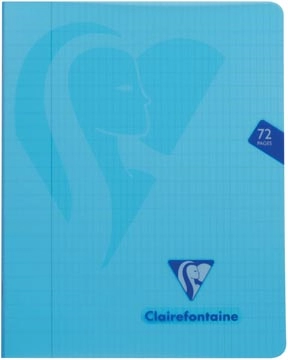 Een Clairefontaine schrift mimesys voor ft A5, 72 bladzijden, kaft in PP, geruit 4 x 8, geassorteerde kleuren koop je bij best4office