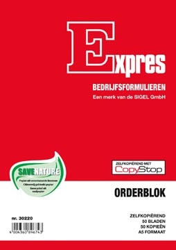 Een Sigel Expres orderblok, ft A5, Nederlandstalig, dupli (50 x 2 vel) koop je bij Muys Kantoor & Kado