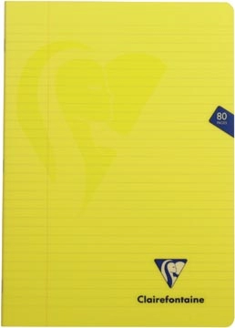 Een Clairefontaine schrift mimesys voor ft A4, 80 bladzijden, kaft in PP, gelijnd, geassorteerde kleuren koop je bij best4office