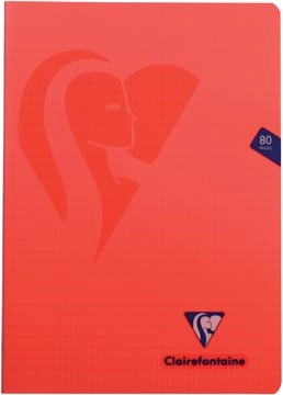 Een Clairefontaine schrift mimesys voor ft A4, 80 bladzijden, kaft in PP, geruit 4 x 8, geassorteerde kleuren koop je bij best4office