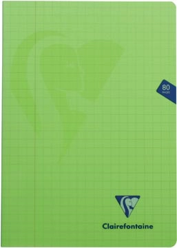 Een Clairefontaine schrift mimesys voor ft A4, 80 bladzijden, kaft in PP, geruit 10 mm, geassorteerde kleuren koop je bij best4office