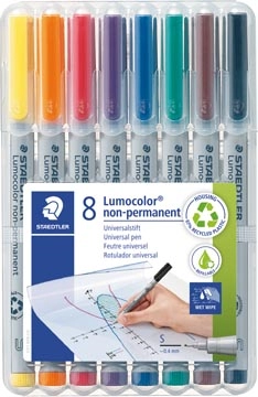 Een Staedtler Lumocolor 311, OHP-marker, non permanent, 0,8 mm, box van 8 stuks in geassorteerde kleuren koop je bij best4office