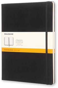 Een Moleskine notitieboek, ft 19 x 25 cm, gelijnd, harde cover, 192 blad, zwart koop je bij Muys Kantoor & Kado